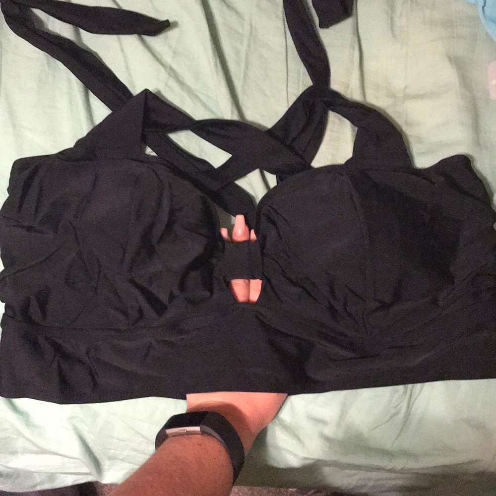 Torrid black long line swing top